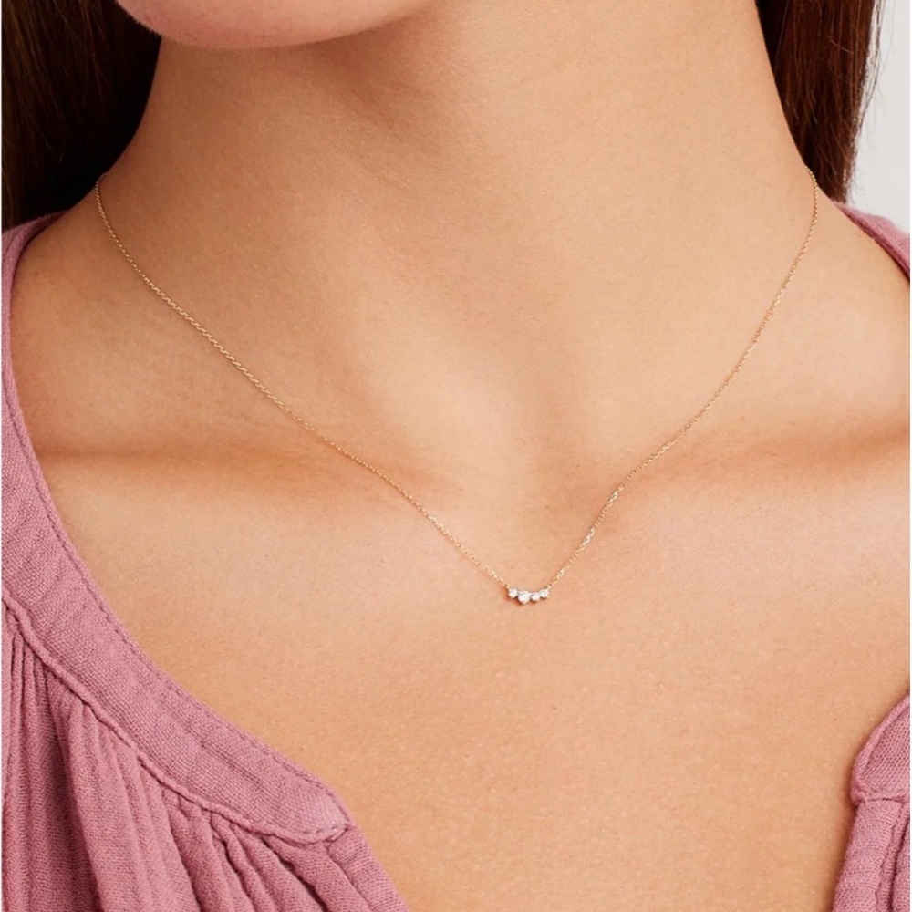 Gorjana 14k Diamond Cluster Necklace - sold out! - Picture 3 of 4
